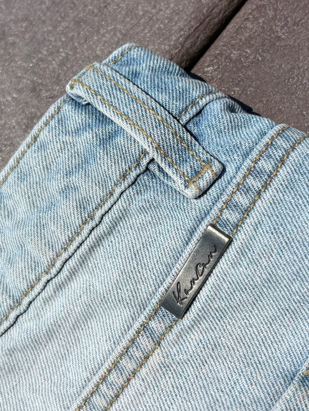 KanCan Light Blue colorful Distressed holes Denim Shorts size 11/29 - Picture 6 of 10